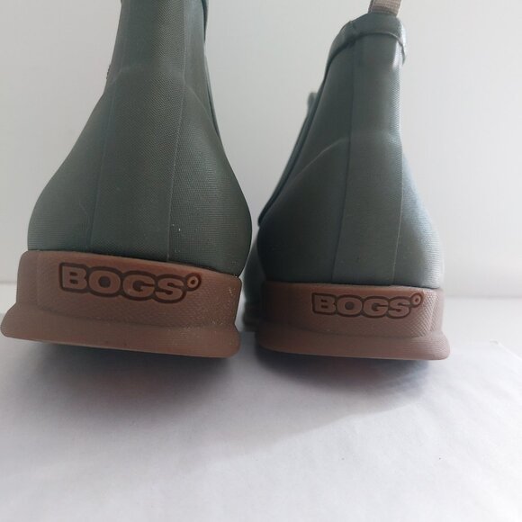 Bogs Sweet Pea Rain Boots Women’s Size 9 Sage Green Waterproof Slip On Ankle - Picture 9 of 13